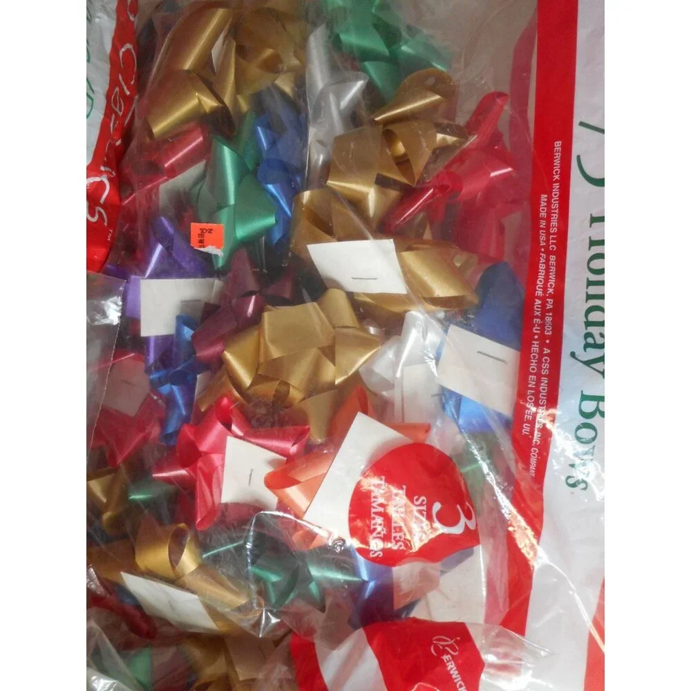 NIB Lot of 370 Gift Bows (12 bags) Peel'n Stick multicolor
